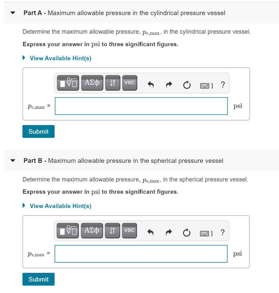learning goal to calculate the maximum allowable stresses in pressure